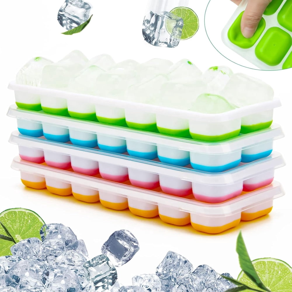 Stackable Silicone Ice Tray with Lid 24-Cavity product photo Main image