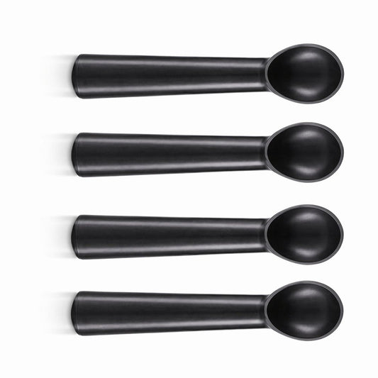 Matte Black Long-Handle Aluminum Ice Scoop 24 oz product photo