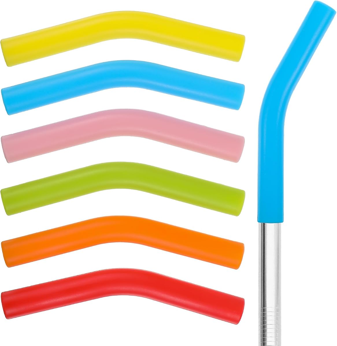Silicone Straw Tip Cover Set product photo Main image